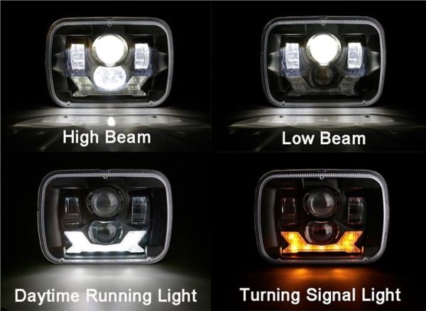 2021 Led prednja svjetla za kamione za Jeep YJ 5x7 inčni farovi za Cherokee XJ
