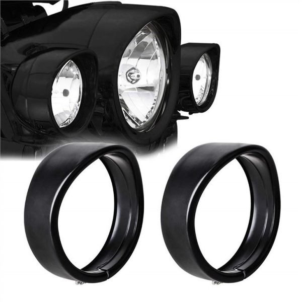 Morsun 4.5inch Fog Light Prsten crni krom za Harley Road Glide